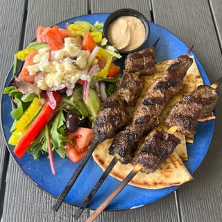 Tender Steak Souvlaki (Kabob) Combo