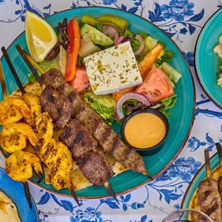 Family Mixed Souvlaki (Kabob)  Party Tray