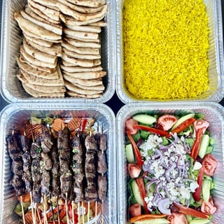 Family Grilled Steak Souvlaki (Kabob)  Party Tray