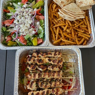 Family Lamb Souvlaki (Kabob)  Party Tray