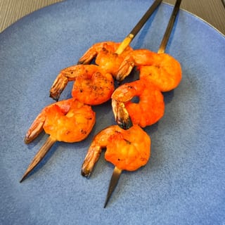 Grilled Shrimp Souvlaki (2 skewers)