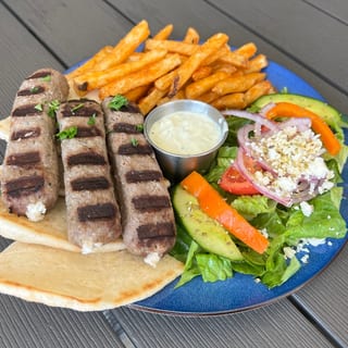 Beef Feta Kebab plate